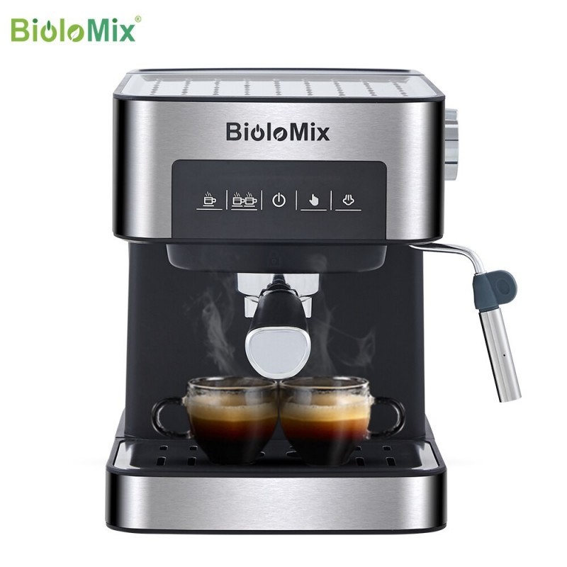 BioloMix cafetera expreso italiana de 20 Bar con Espumador de leche