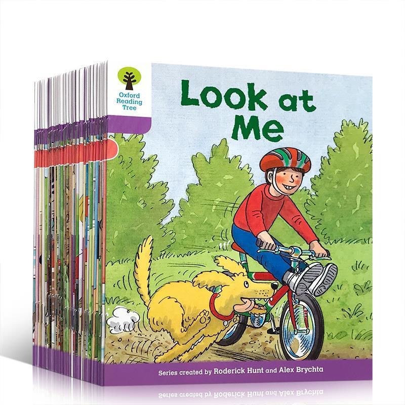 Juego de 36 libros de lectura Oxford, libro de mano de nivel de árbol, ayuda a los niños a leer fonética, libro de imágenes d...