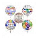 Globos con temática de cumpleaños 4D, globo de helio redondo transparente de 22 pulgadas, decoración para fiesta de feliz cum...