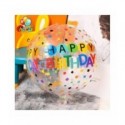 Globos con temática de cumpleaños 4D, globo de helio redondo transparente de 22 pulgadas, decoración para fiesta de feliz cum...