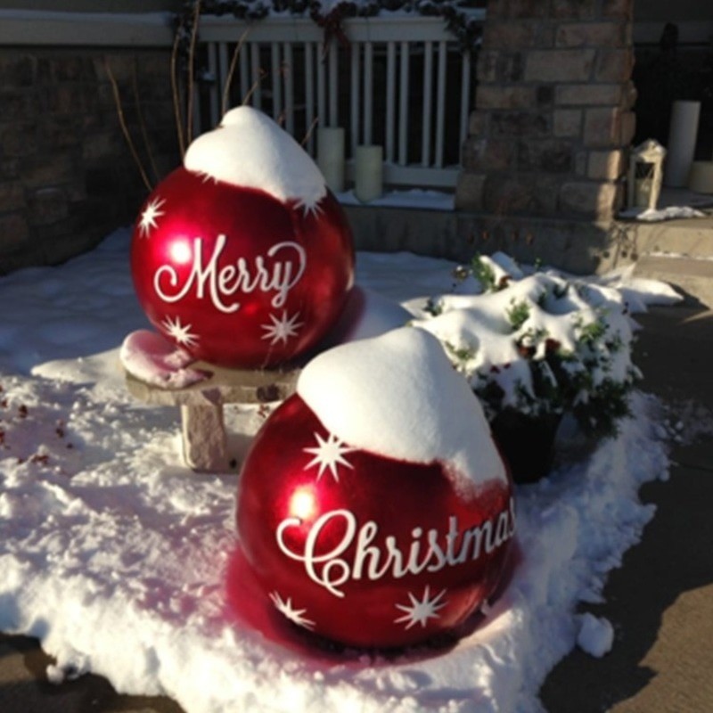 Bolas de Navidad inflables de PVC, decoraciones para exteriores, atmósfera festiva, juguetes, linterna pequeña, regalo para e...