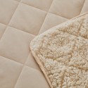 Quilt Velvet Termico Sherpa Crema King Cubrecamas y Quilts