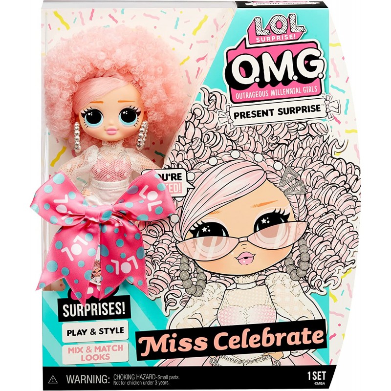LOL Surprise OMG Fashion Doll Miss Celebrate + 20 sorpresas - El