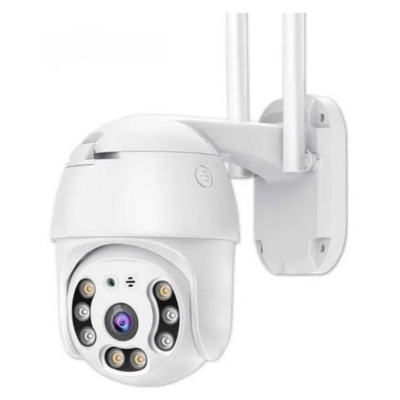 Cámara de seguridad sin cable 2K para exteriores, cámara IP wifi de 3 MP  con visión nocturna, detección de movimiento, impermeable IP66