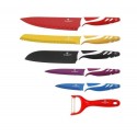 Set de 6 cuchillos de acero colores Cocina