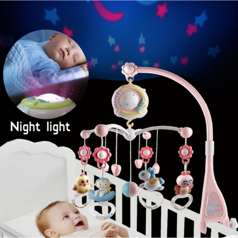 Bebé Rattles Crib móviles juguete titular giratorio móvil cama campana Musical caja proyección 0-12 meses recién nacido bebé ...