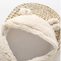 Bebé recién nacido bonito algodón recibir blanco manta de dormir niño niña envolver Swaddle Internacional