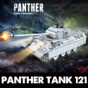 990 Uds. Tanque militar Pantera 121 bloques de construcción para Technic City WW2 tanque soldado arma ejército 100064 ladrill...