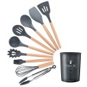 9/10/12 Uds conjunto de utensilios para cocina Premium de silicona utensilios de cocina con caja de almacenamiento tenedores ...